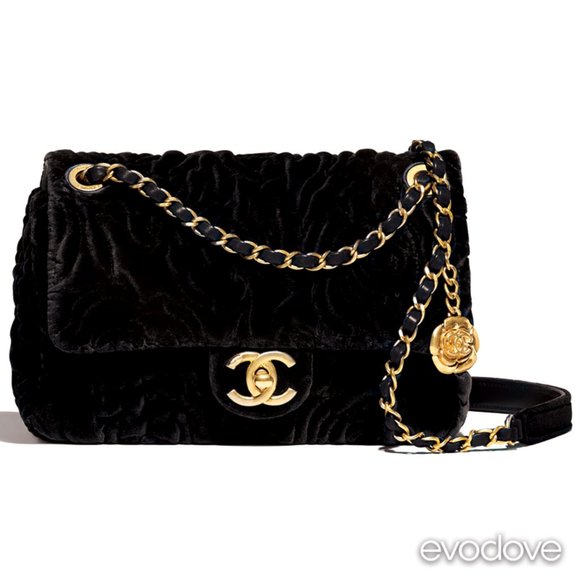 CHANEL Handbags - SOLD Classic Flap 2021 Cruse Collection Black & Gold Velvet Bag